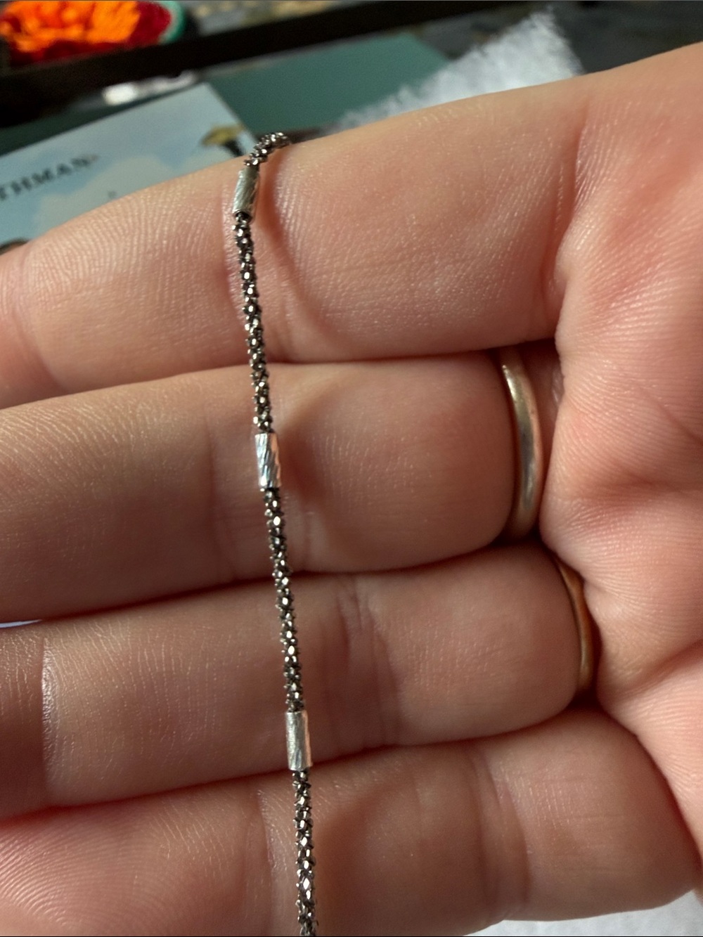 Freida Rothman Vault Sterling Silver and Rhodium Twisted Chain Bracelet - Picture 3 of 3